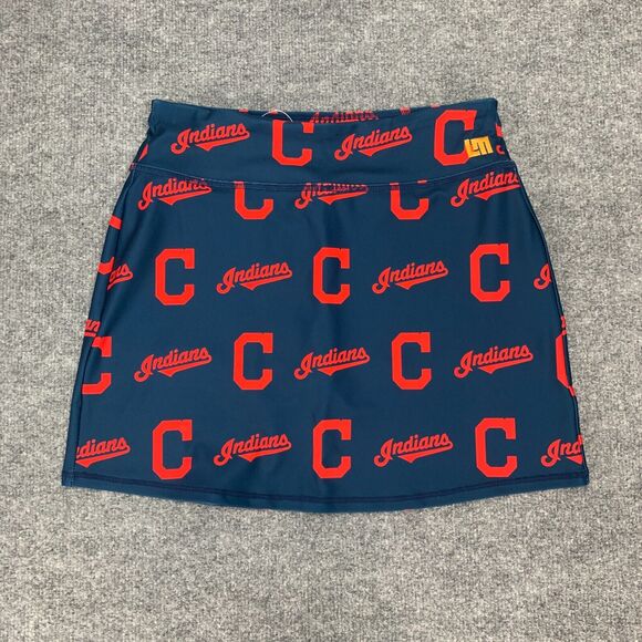 Loudmouth Cleveland Indians Golf Skort Womens S Small Stretch Pull On Mini Skirt - Picture 2 of 9